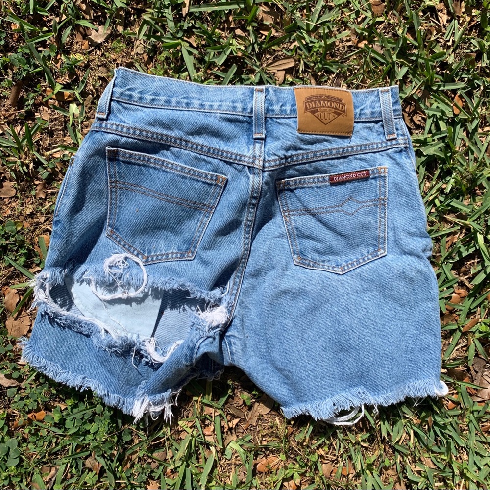 High waisted ripped Diamond Cut Shorts
